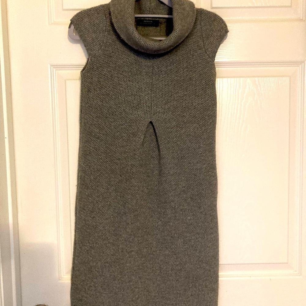 Wool/cashmere cowl neck dress